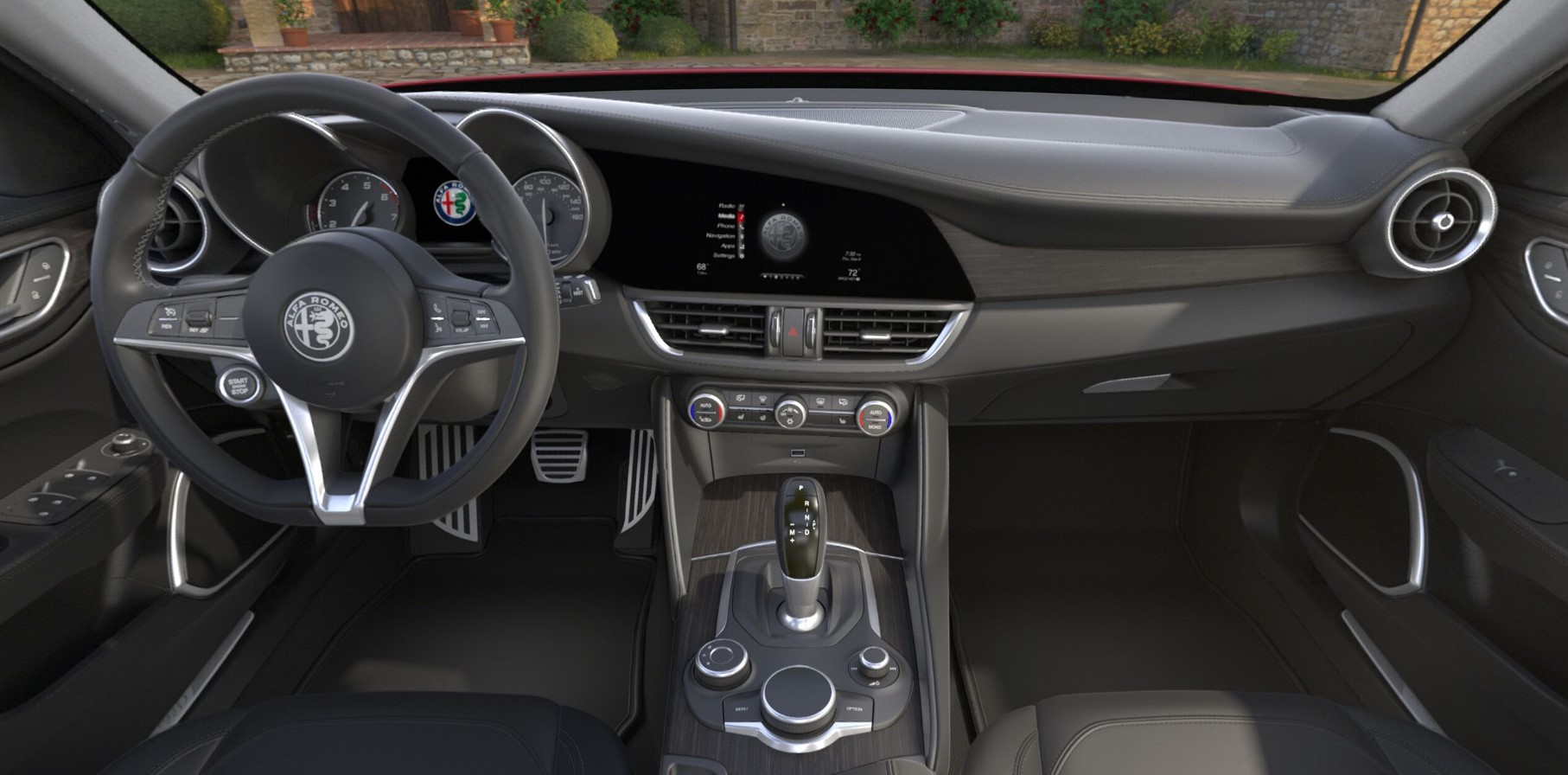2018 Alfa Romeo Giulia Ti Lusso Black Interior Picture